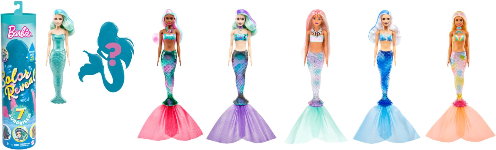 Barbie Color Reveal Mermaid Doll Asst multi GTP43 - Best Buy