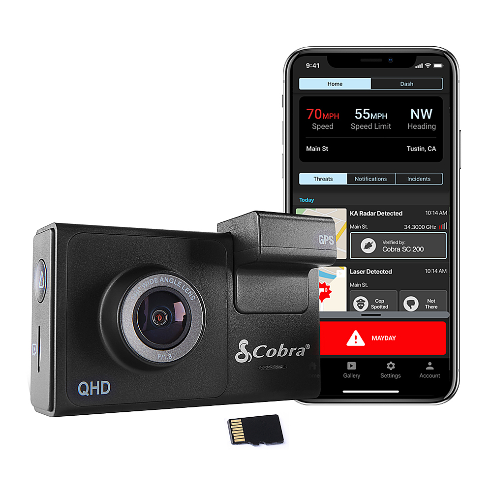 Cobra SC 200 Configurable Smart Dash Cam with Optional Accessory Cameras  Black SC 200 - Best Buy