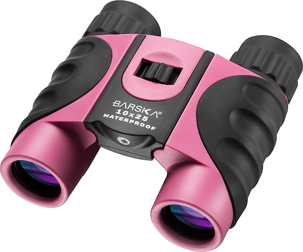 Angle View: Barska - 10x25mm Pink Waterproof Compact Binoculars
