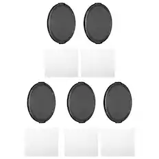 Front. Unique Bargains - 5pcs 82mm Sides Pinch Lens Cap with Cloth for Nikon/Fujifilm/Pentax/Leica - Black.
