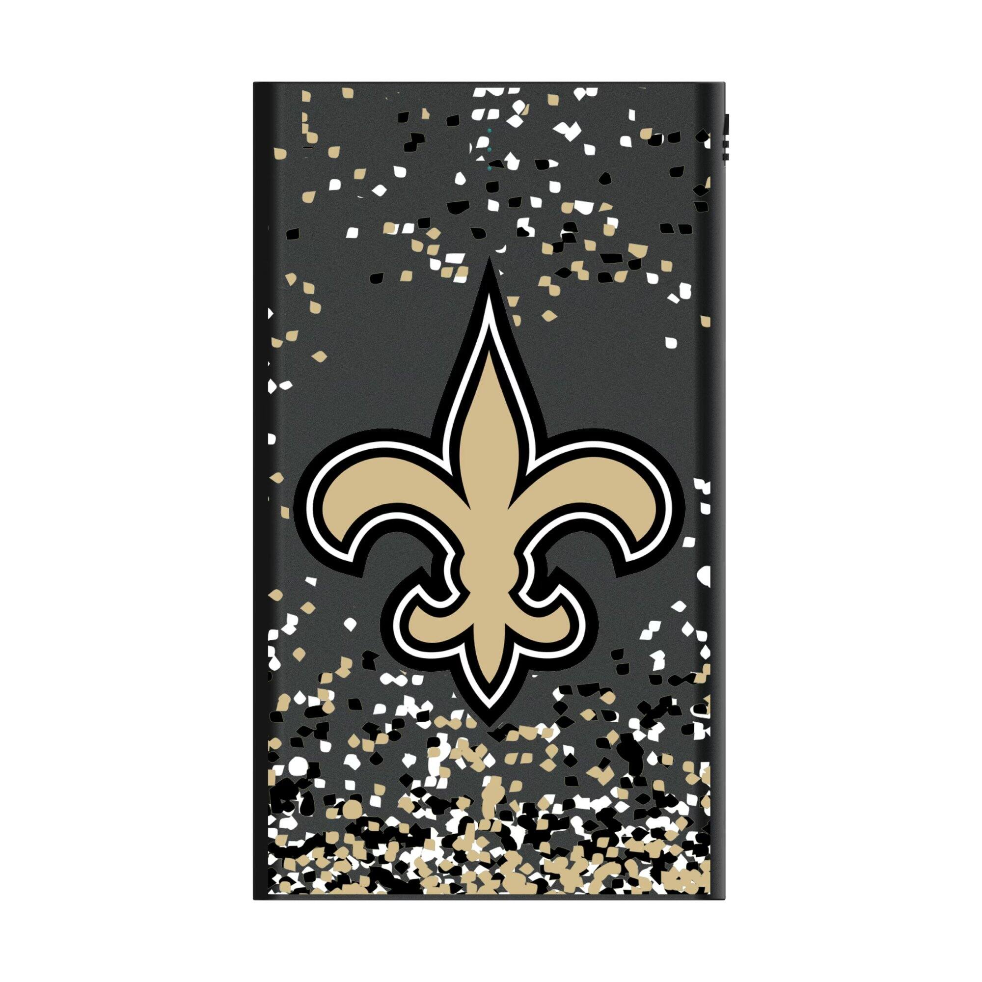 Alt View 1. Keyscaper - New Orleans Saints 5000mAh Flat Powerbank - Black.