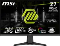 MSI - MAG 275QF 27" QHD Rapid IPS 180Hz 0.5ms Adaptive sync Gaming Monitor with HDR(DisplayPort,HDMI) - Metallic Black - Front_Zoom