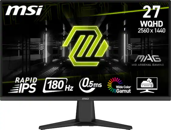 MSI 27 WQHD 2560 X 1440 MSI MAS Arsenal Gaming Rapid 0.5ms IPS 180 Hz ms Wide Color Gamut MSI