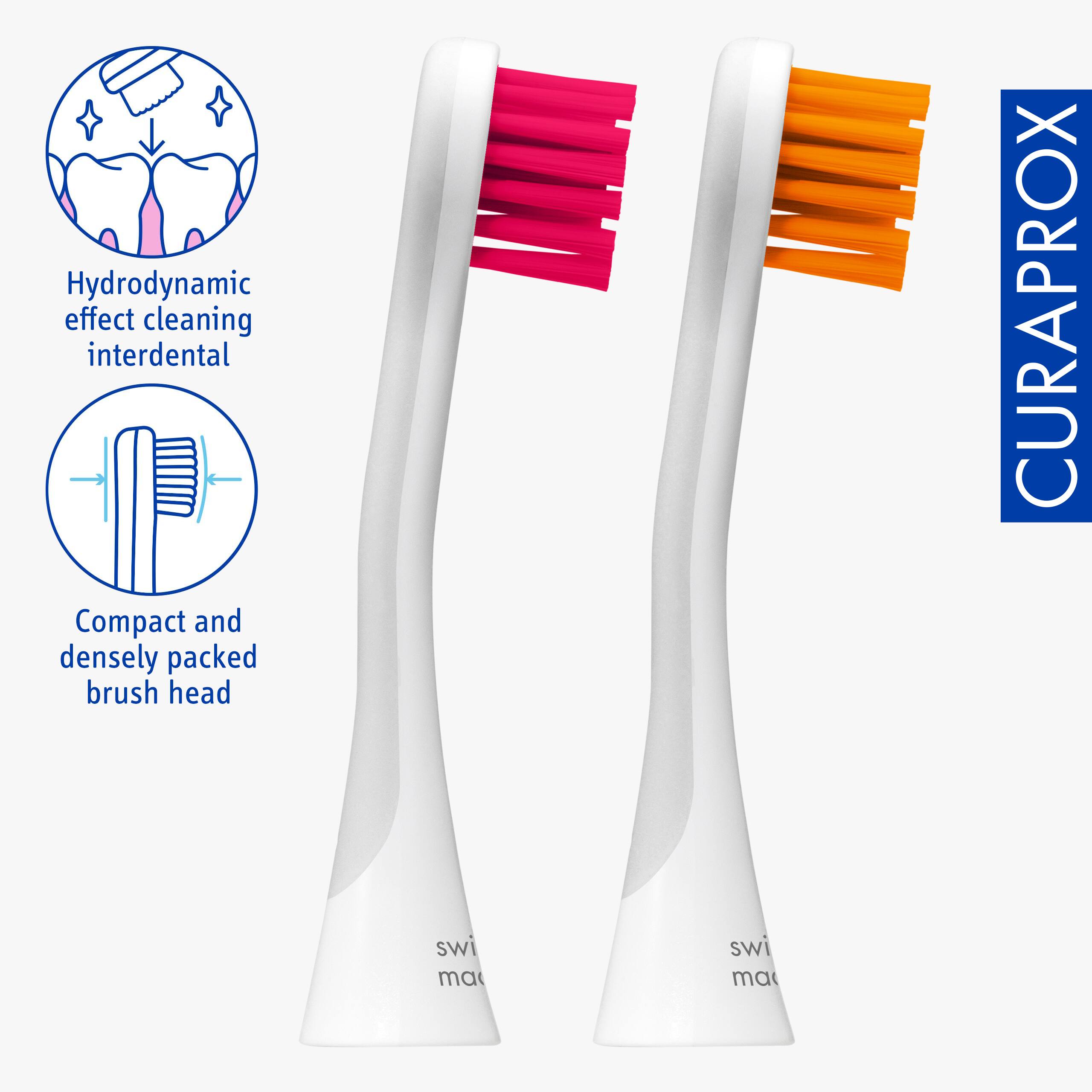 Hydrodynamic effect cleaning interdental
Compact and densely packed brush head
CURAPROX
swi ma swi ma