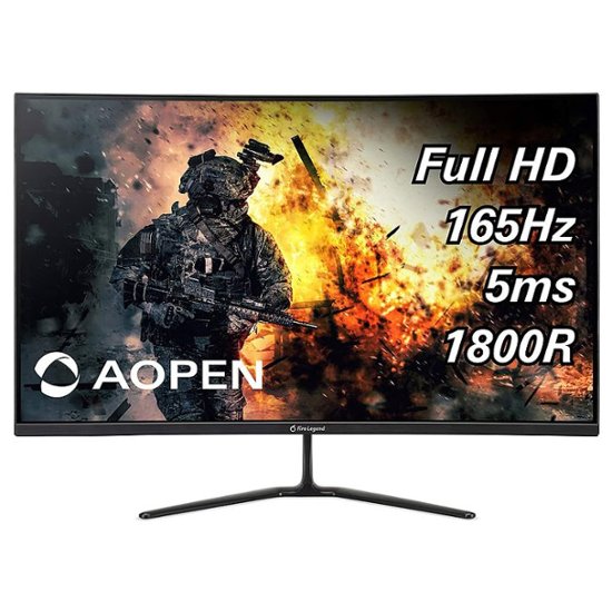 Front Zoom. Acer - AOPEN 32HC5QR PBIIPX Curved 31.5" Full HD Vertical Alignment Gaming Monitor AMD Radeon FREESYNC Premium (HDMI).
