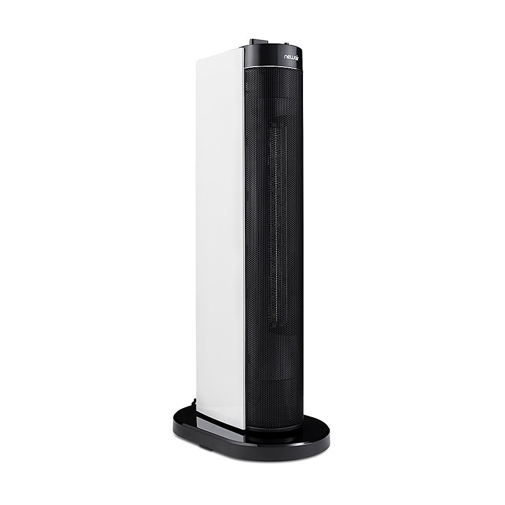 Angle View: NewAir - 110 Sq. Ft. Portable Ceramic Electric Tower Heater with Wide Angle Oscillation - White