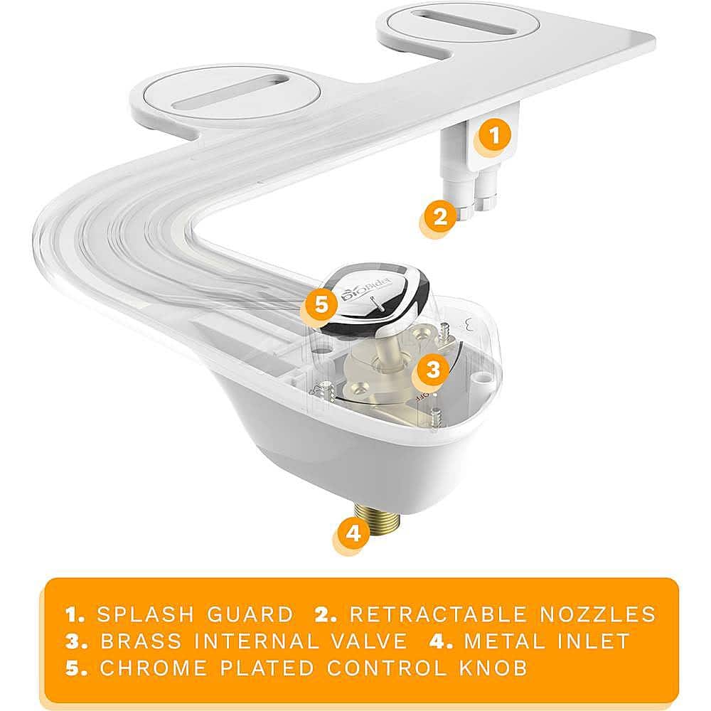 Bio Bidet Slim Edge NonElectric Universal Fit Attachment and Seat
