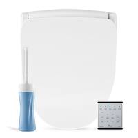 Bio Bidet - Slim Two Electric Bidet Toilet Seat Travel Bundle - Round White - Front_Zoom