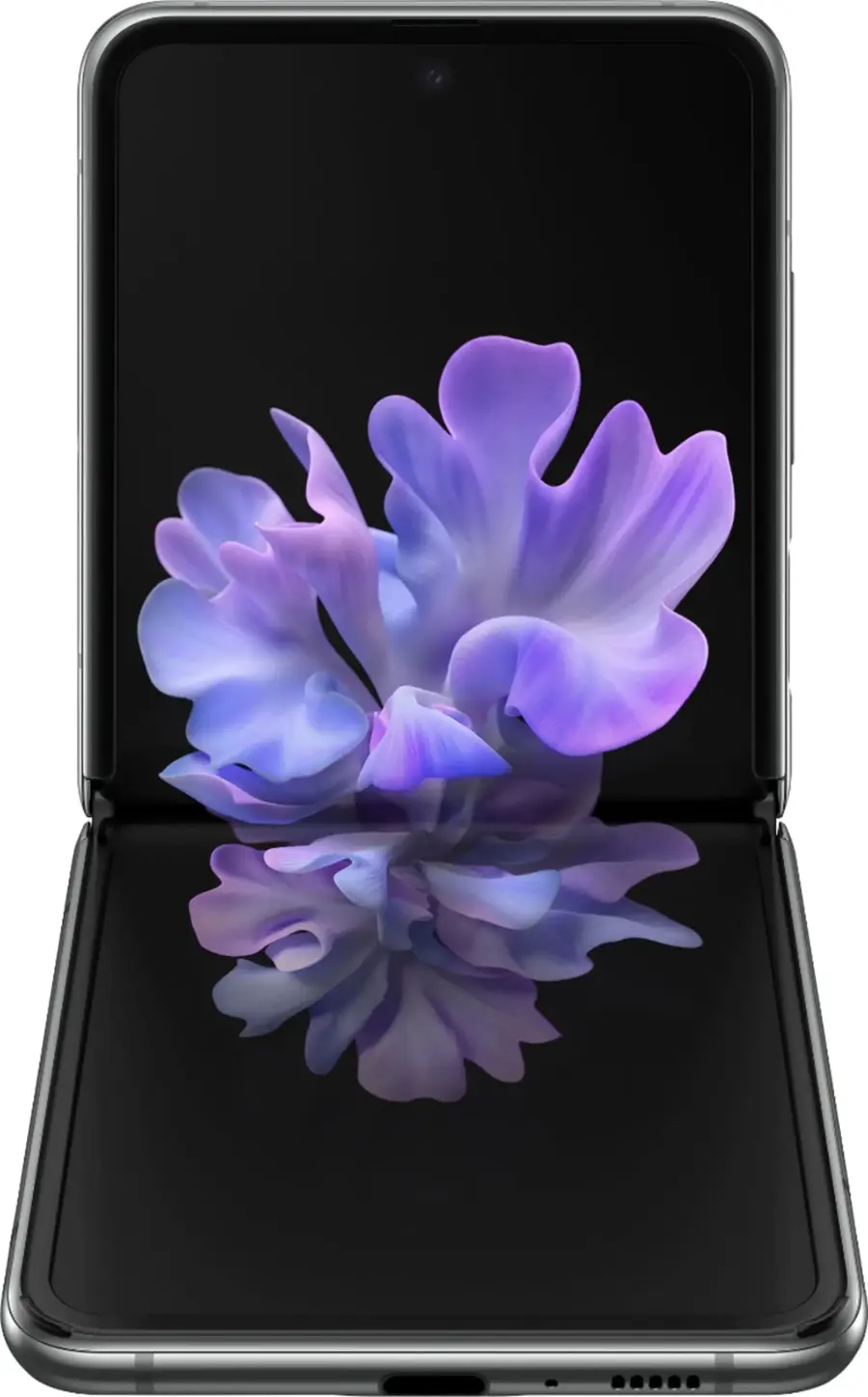 Alt View 12. Samsung - Geek Squad Certified Refurbished Galaxy Z Flip 5G 256GB (Unlocked) - Mystic Gray.