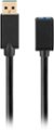 Angle Zoom. Best Buy essentials™ - 10' USB-A 3.0 Male to Female Extension Cable - Black.