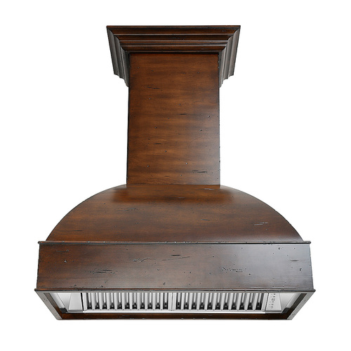 ZLINE 36" Wooden Wall Mount Range Hood in Walnut and Hamilton - Includes  Motor (369WH-36) - Brown