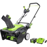 Greenworks 22 Inch Pro 80-Volt Cordless Brushless Snow Blower (4.0Ah Battery and Charger Included) (Black/Green)