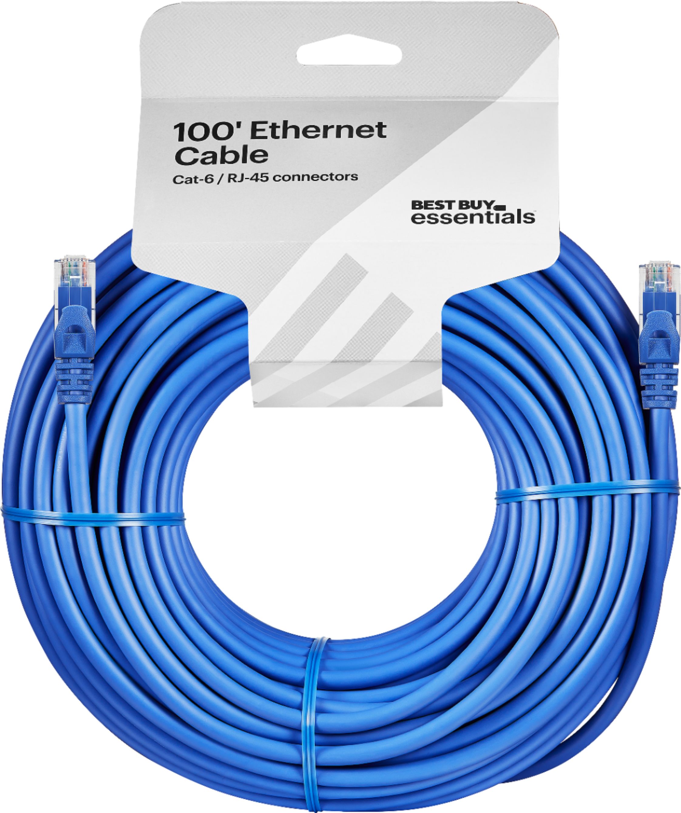 Best Buy essentials™ 100' Cat-6 Ethernet Cable Blue BE-PEC6ST100 - Best Buy