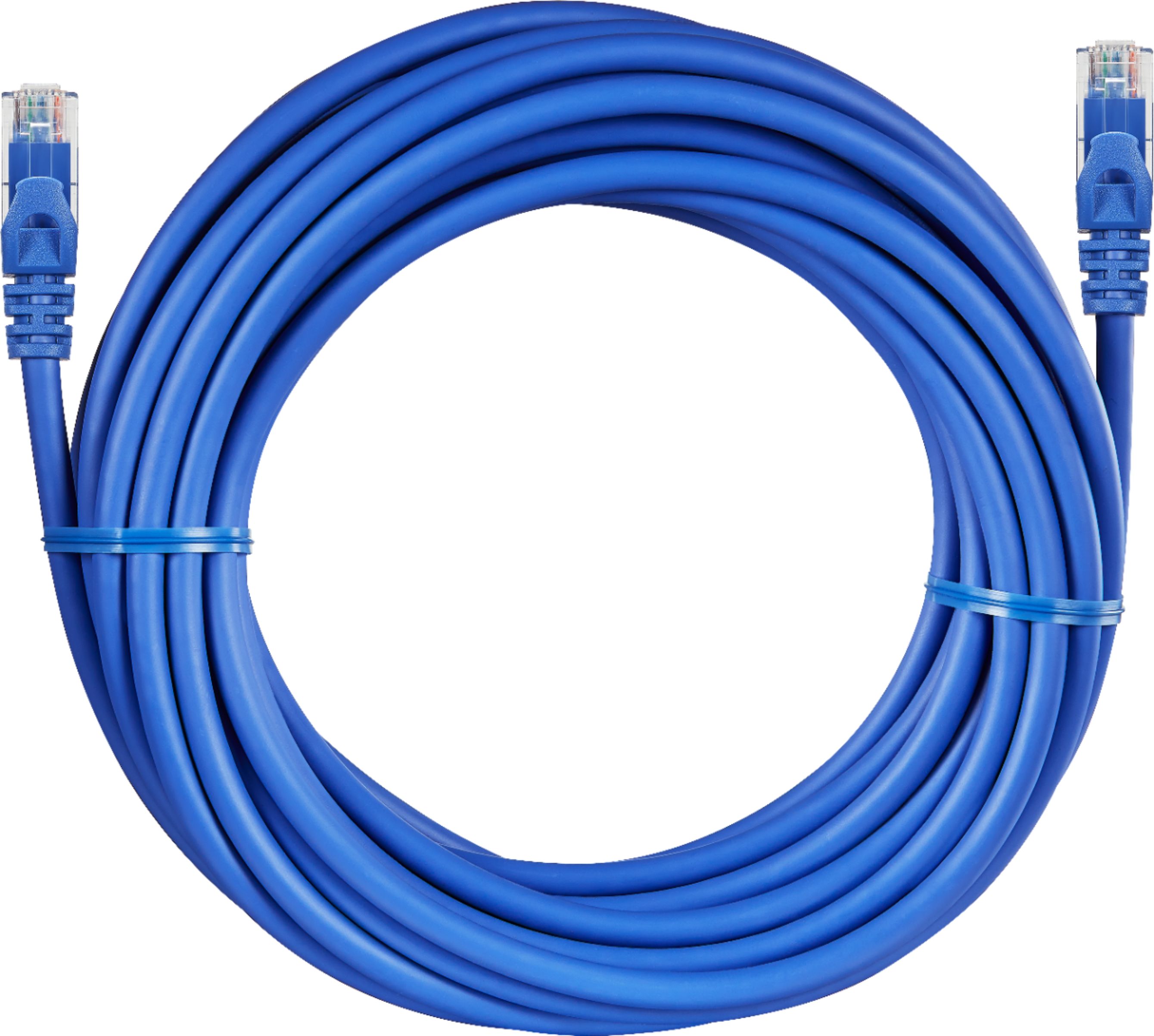 Bestbuy Essentials BE-PEC6ST100 100ft Cat-6 Blue Networking Cable - Open Box