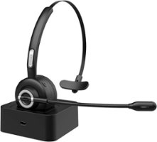 MEE audio - Bluetooth Wireless Headset with Boom Microphone and Charging Dock - Angle_Zoom