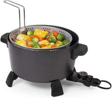 Presto - Kitchen Kettle™ XL 10-quart Multi-cooker/steamer - Black - Angle_Zoom