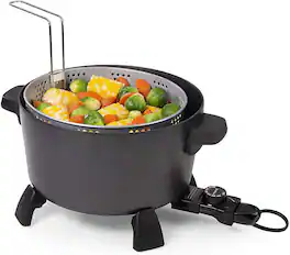 Presto - Kitchen Kettle™ XL 10-quart Multi-cooker/steamer - Black