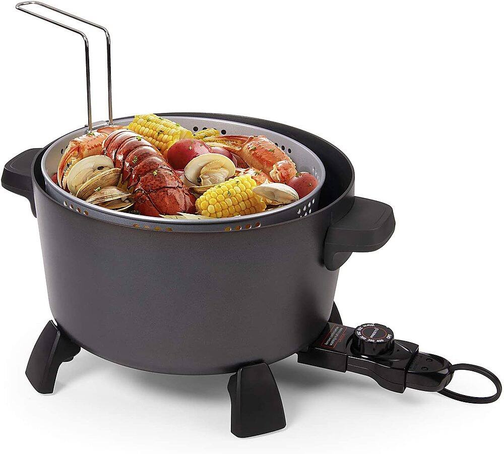 Alt View 16. Presto - Kitchen Kettle™ XL 10-quart Multi-cooker/steamer - Black.