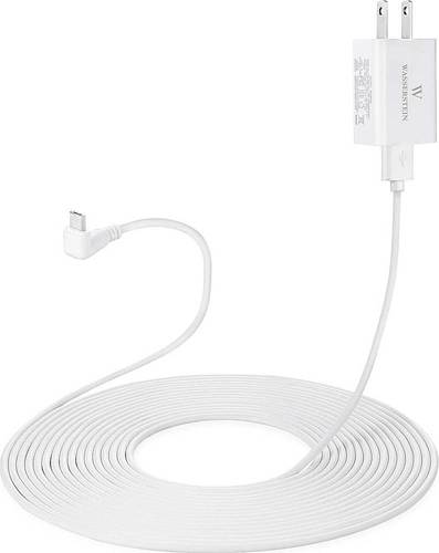 Wasserstein - 25' Quick Charge Power Adapter for Arlo Essential Spotlight Surveillance Camera - White