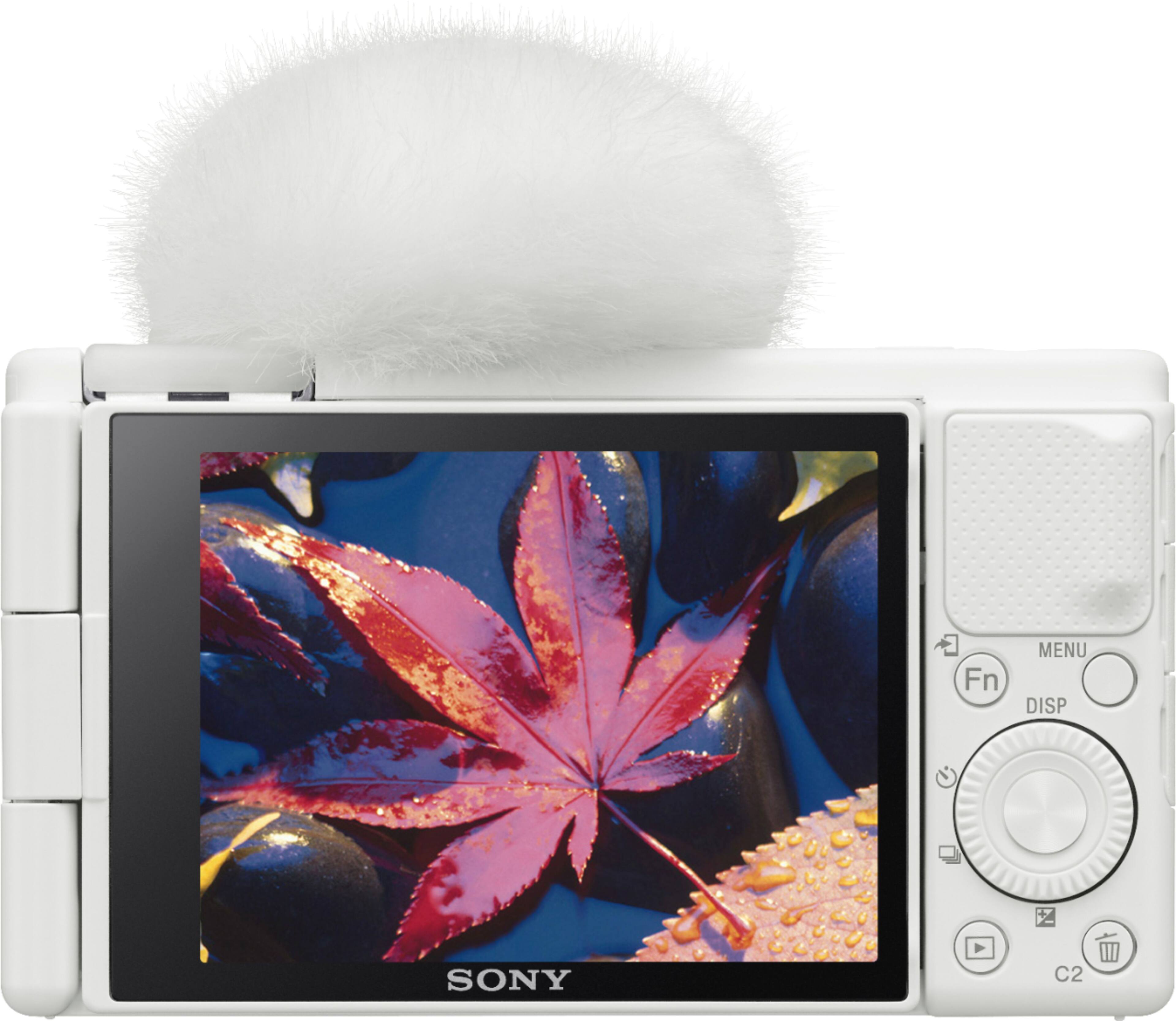 Back. Sony - ZV-1 20.1-Megapixel Digital Camera for Content Creators and Vloggers - White.
