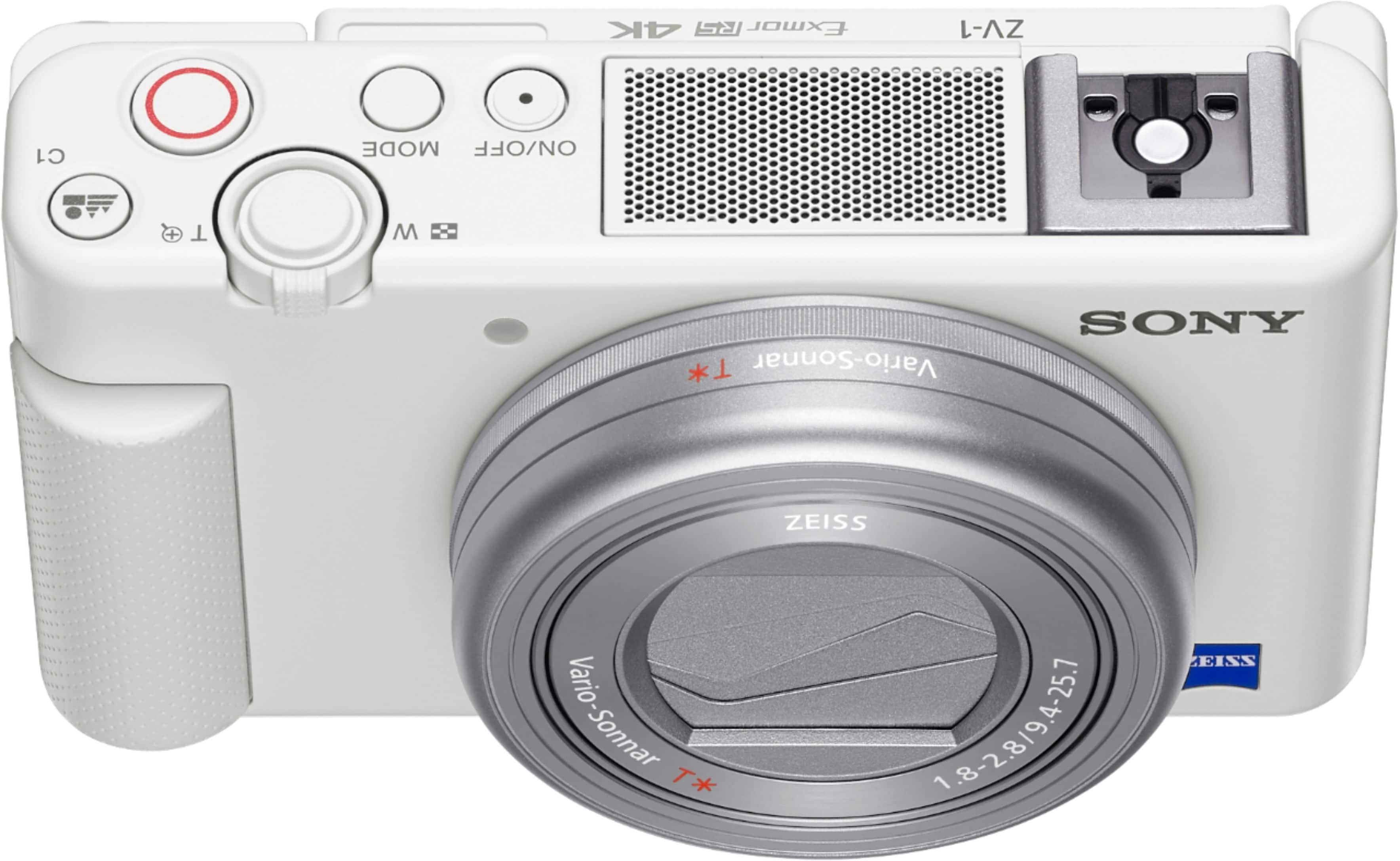 Alt View 1. Sony - ZV-1 20.1-Megapixel Digital Camera for Content Creators and Vloggers - White.