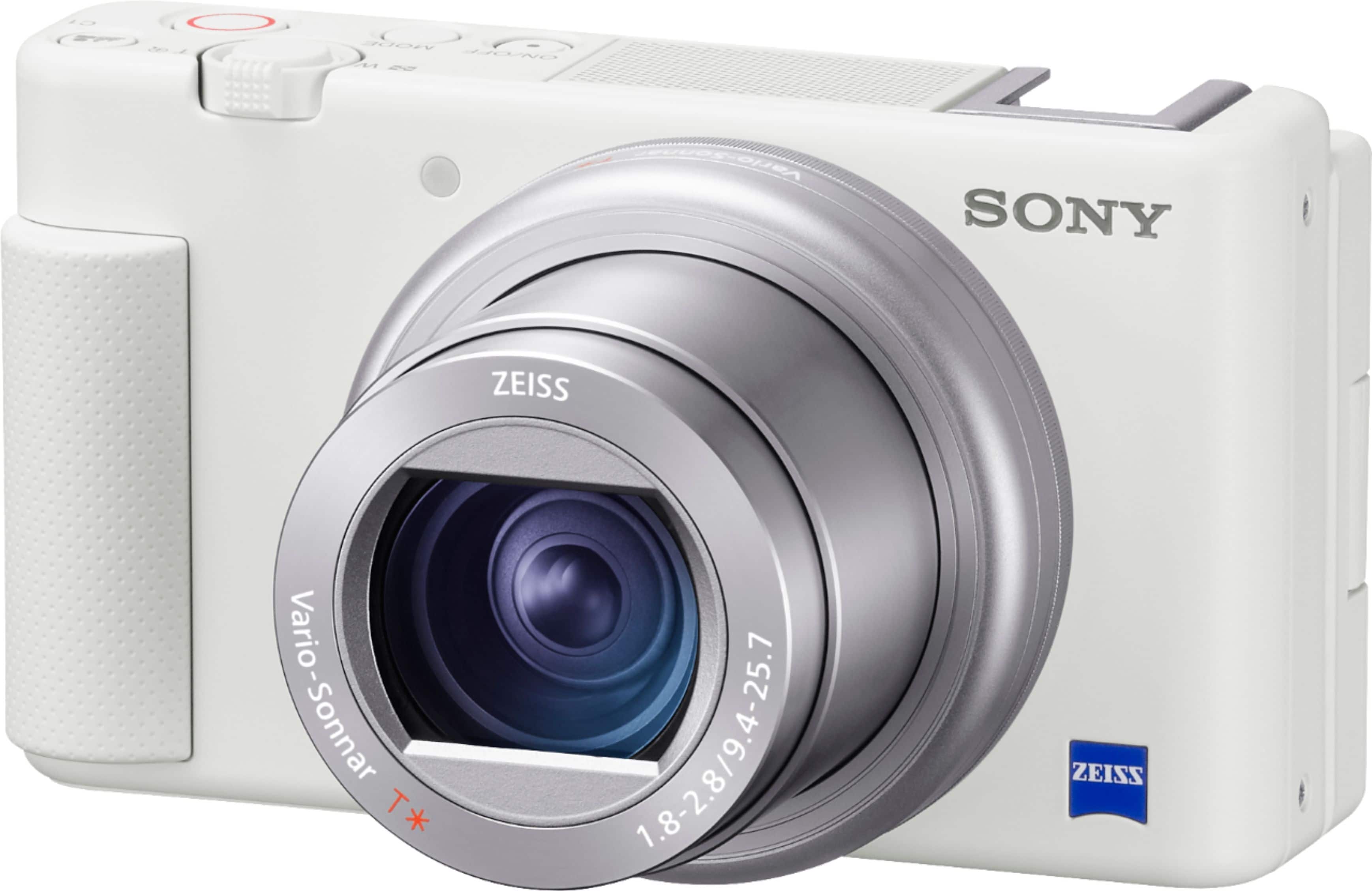 Alt View 1. Sony - ZV-1 20.1-Megapixel Digital Camera for Content Creators and Vloggers - White.