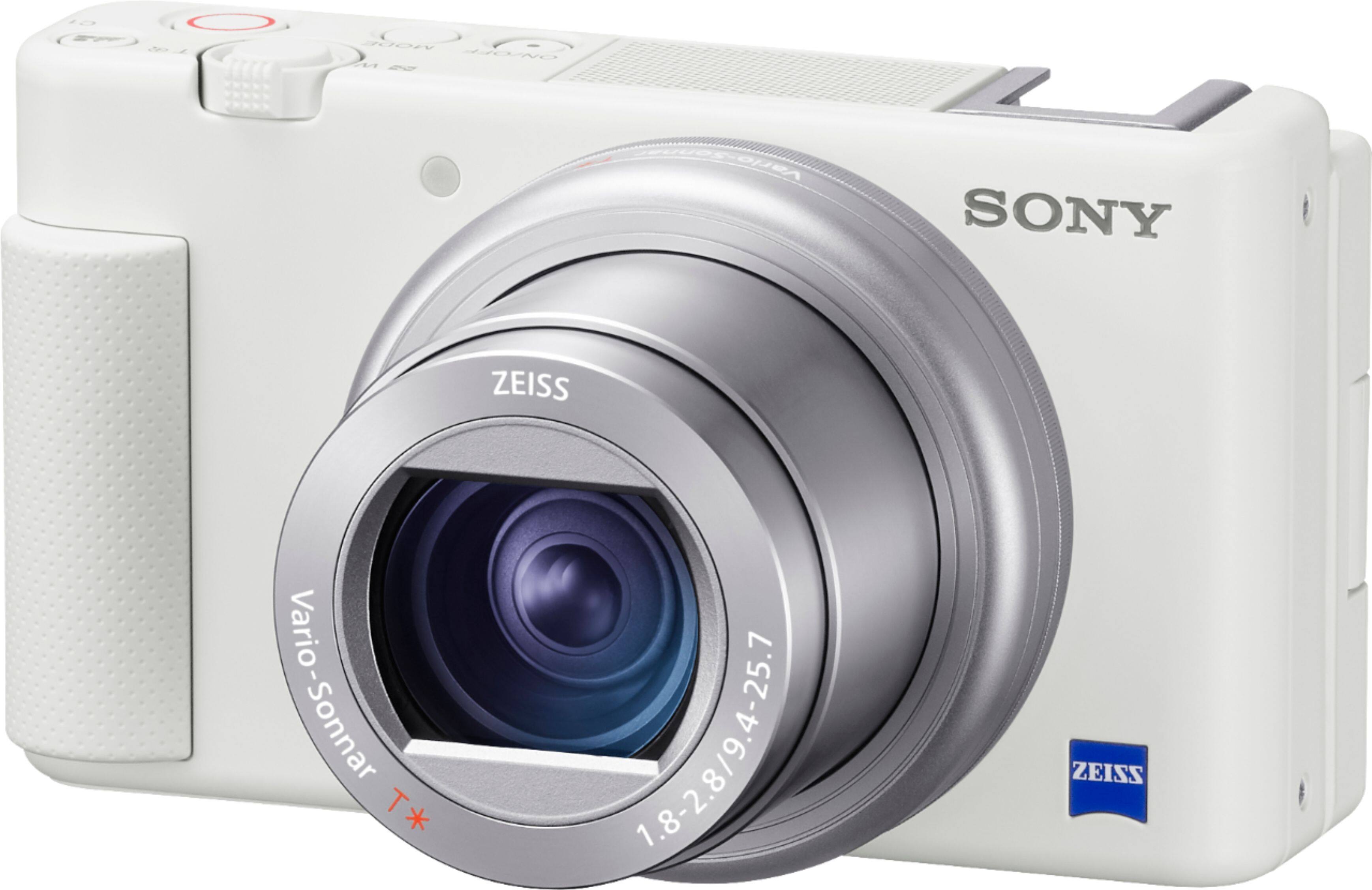 Alt View 1. Sony - ZV-1 20.1-Megapixel Digital Camera for Content Creators and Vloggers - White.
