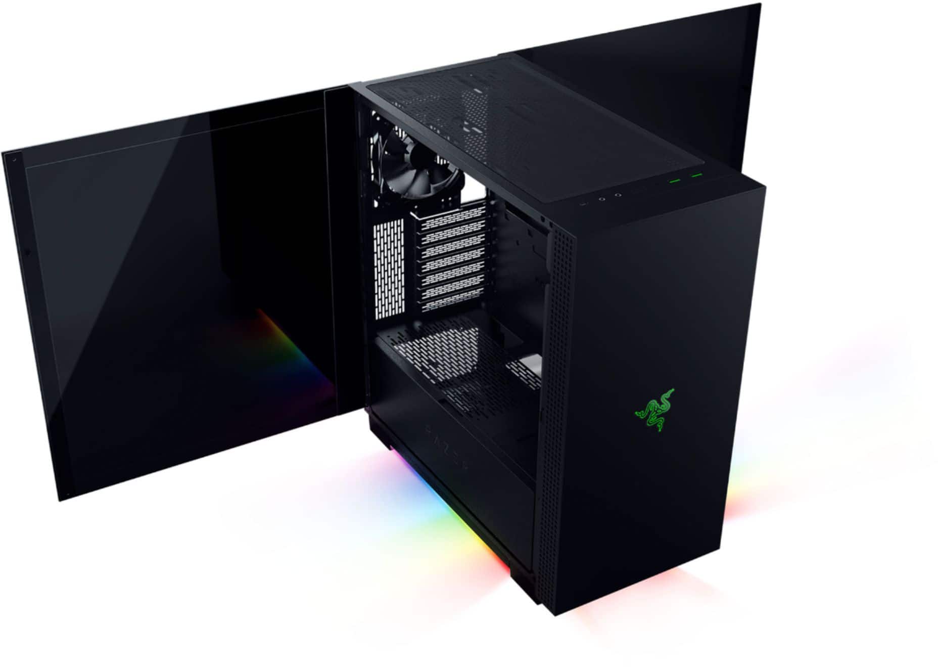Alt View 12. Razer - Tomahawk Mid-tower ATX Gaming Chassis with Chroma RGB - Black.