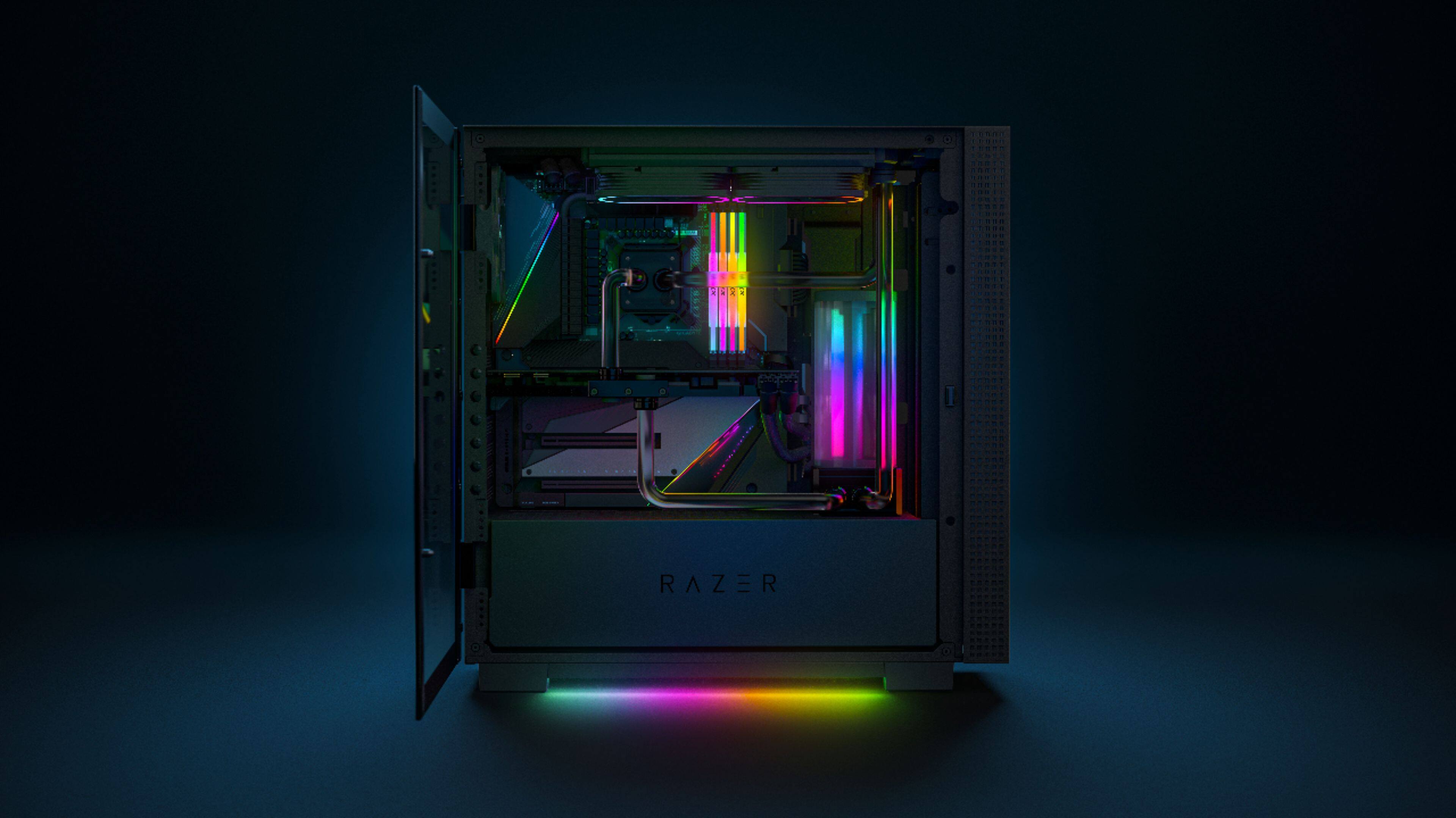 Alt View 15. Razer - Tomahawk Mid-tower ATX Gaming Chassis with Chroma RGB - Black.