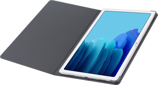 Front Zoom. Samsung - Galaxy Tab A7 Book Cover - Grey.