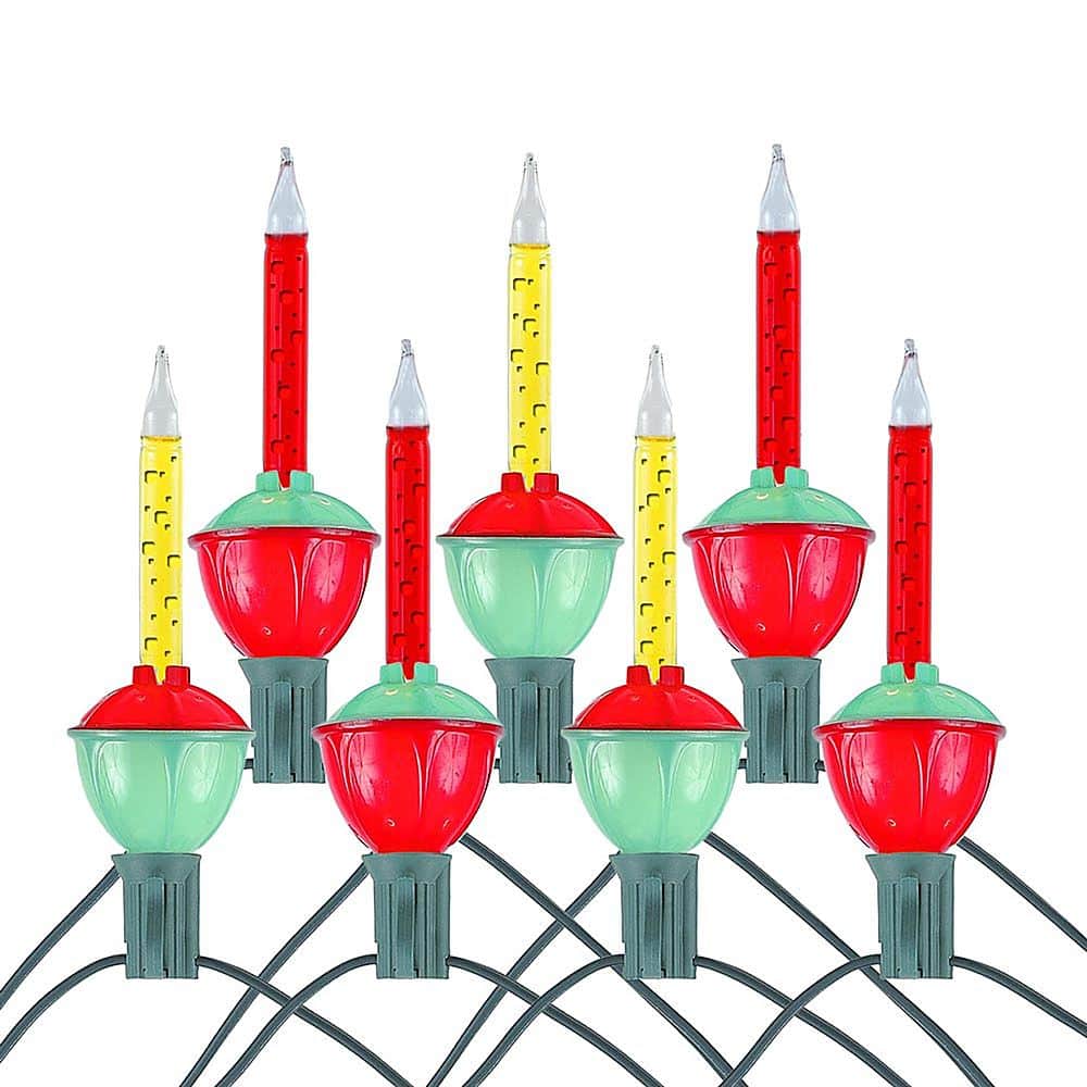 Front. Novelty Lights - 7ct Light Traditional Bubble Light Set - Red and Yellow.