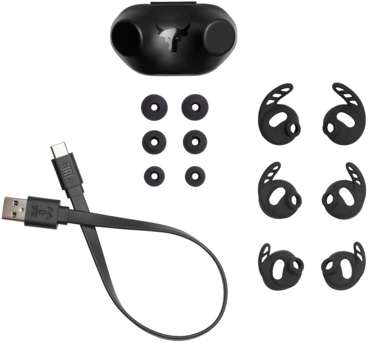 JBL - Under Armour Project Rock True Wireless X Sport In-Ear Headphones - Black