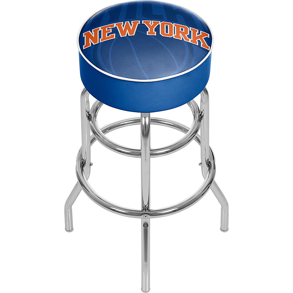 New York Knicks NBA Fade Padded Swivel Bar Stool - Blue, Orange, White