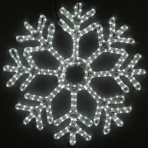 Novelty Lights - 24" Fancy LED Snowflake - Pure White