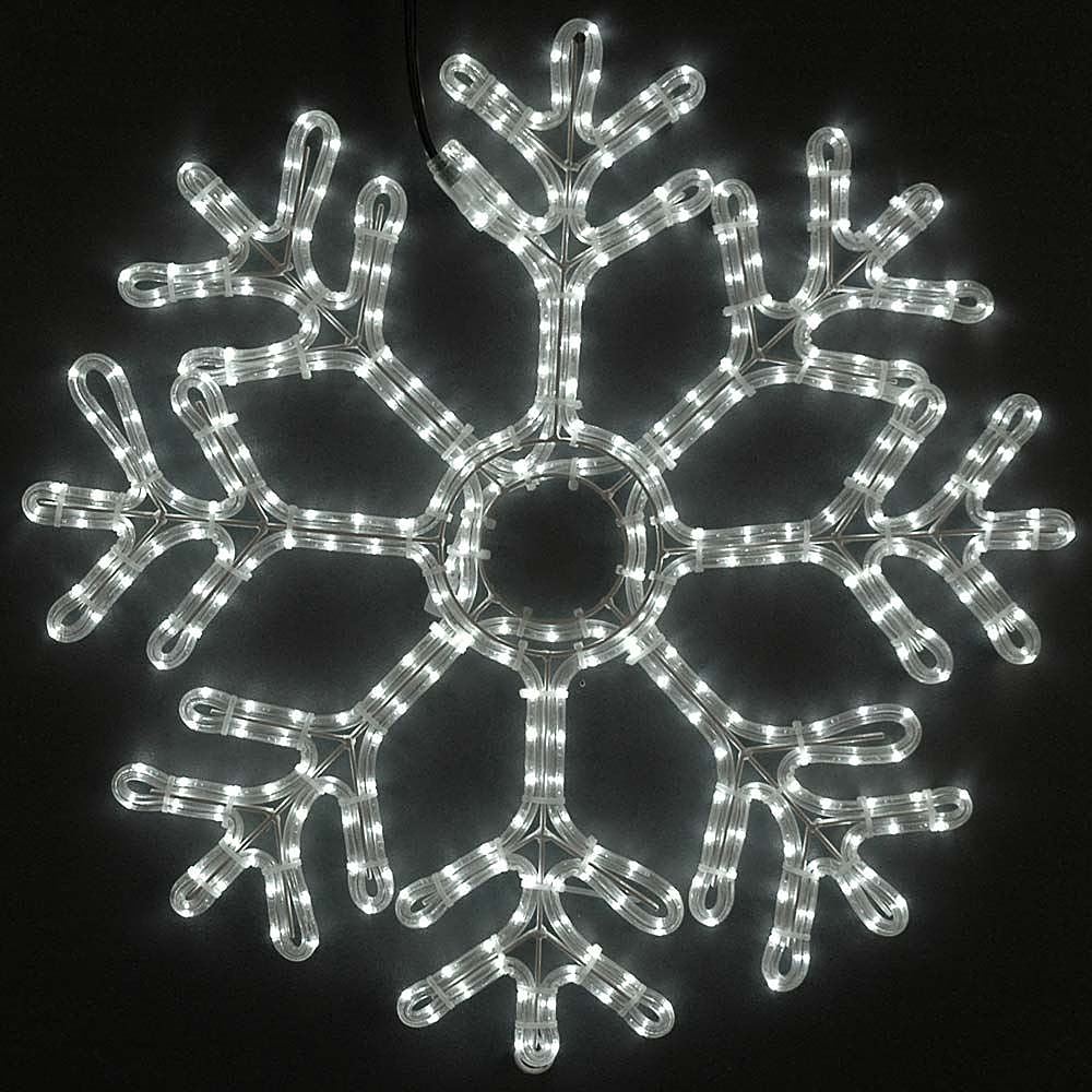 Angle View: Novelty Lights - 24" Fancy LED Snowflake - Warm White