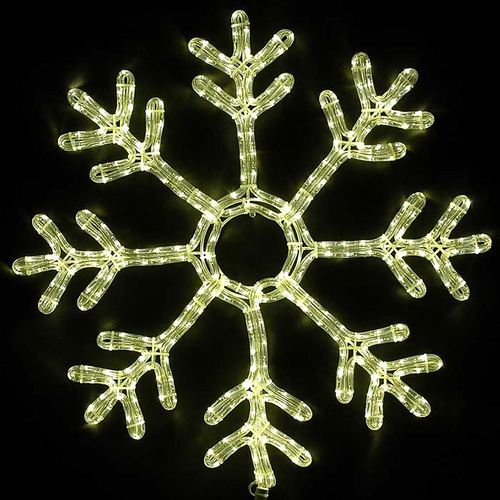 Novelty Lights - 24" Fancy LED Snowflake - Warm White