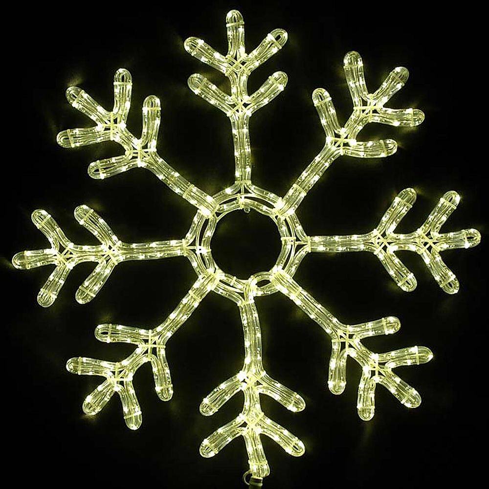 Front. Novelty Lights - 24" Fancy LED Snowflake - Warm White.