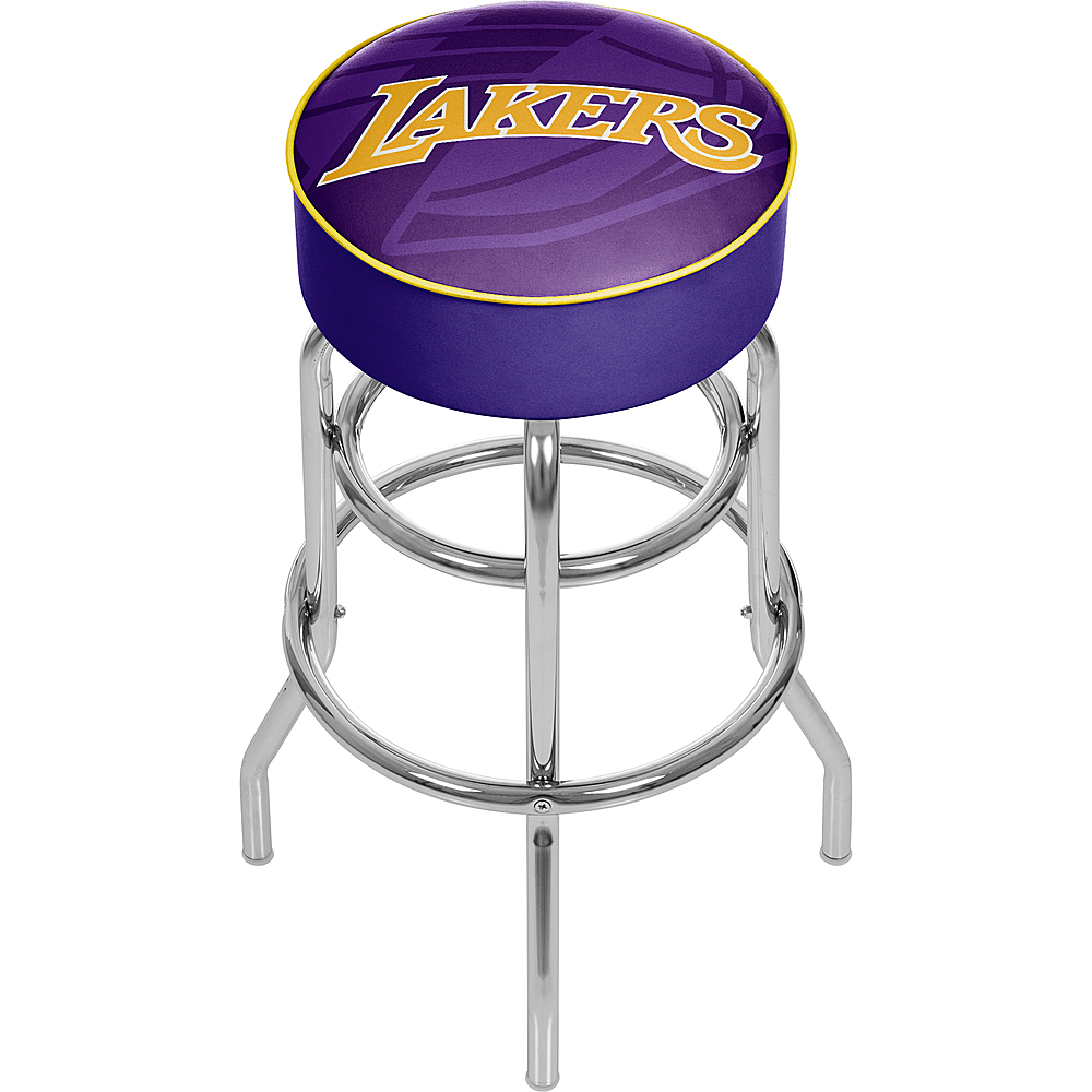 L.A. Lakers NBA Fade Padded Swivel Bar Stool - Purple, Gold