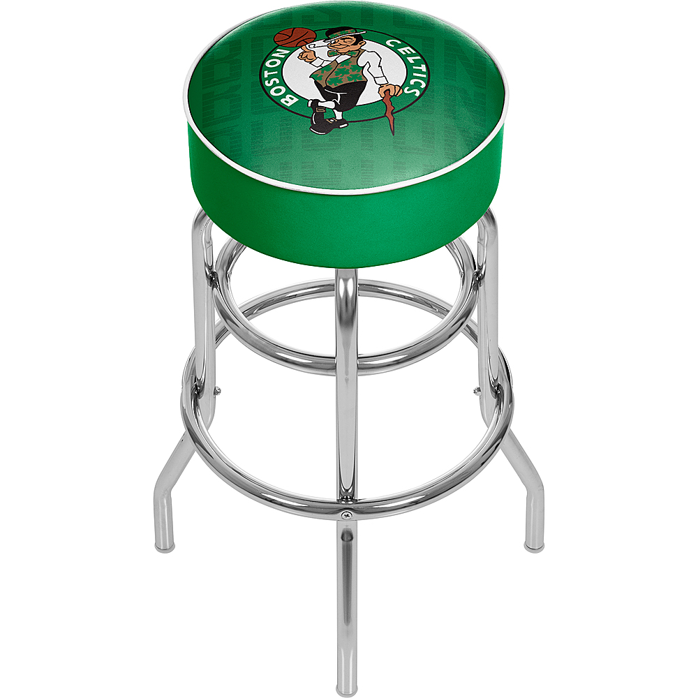 Boston Celtics NBA City Padded Swivel Bar Stool - Green, Black, White