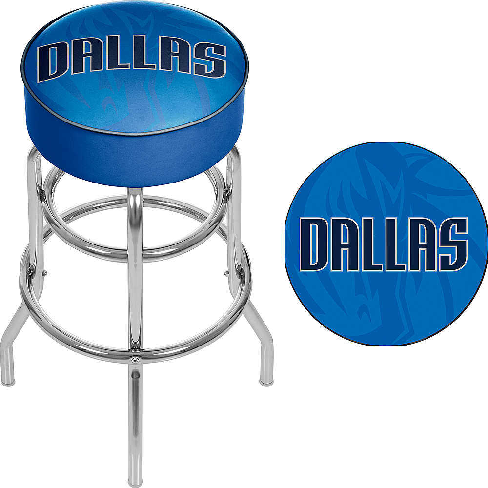 Dallas Mavericks Fade 31 in. Blue Backless Metal Bar Stool with Vinyl Seat