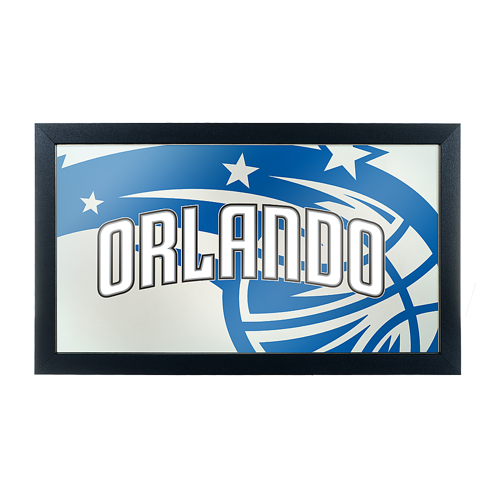 Orlando Magic NBA Fade Framed Bar Mirror - Blue, Black, Silver