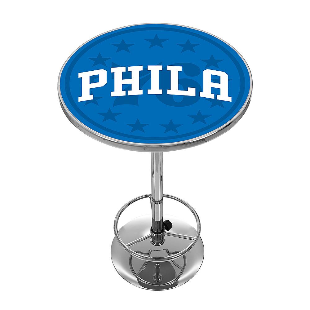 Philadelphia 76ers NBA Fade Chrome Pub Table - Royal Blue, White