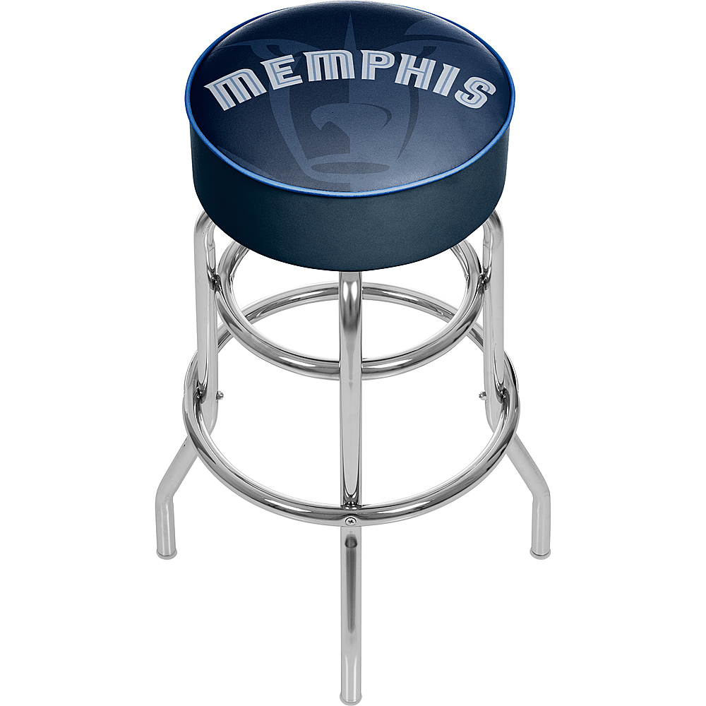 Memphis Grizzlies NBA Fade Padded Swivel Bar Stool - Memphis Midnight Blue, Smoke Blue