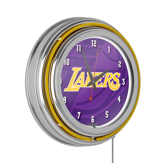 Los Angeles Lakers Nba Fade Chrome Double Ring Neon Clock Purple Gold Nba1400 Lal2 Best Buy