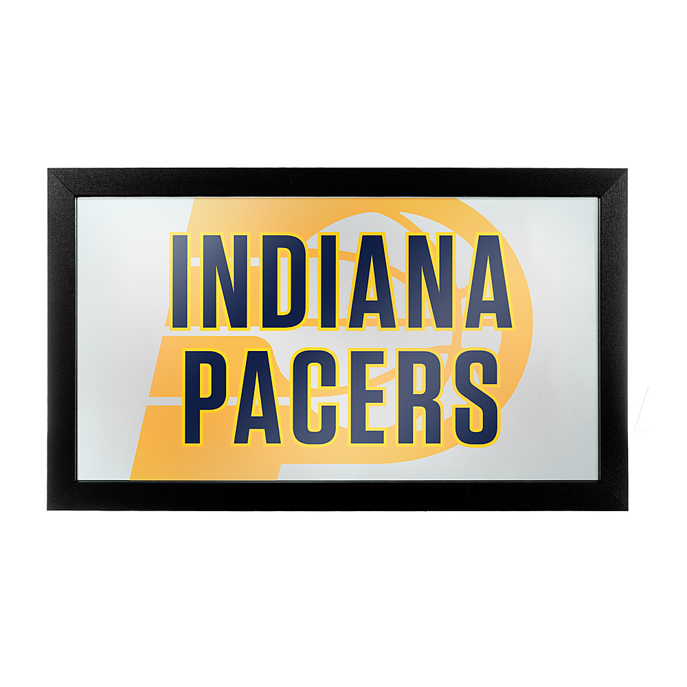 Indiana Pacers NBA Fade Framed Bar Mirror - Gold, Black
