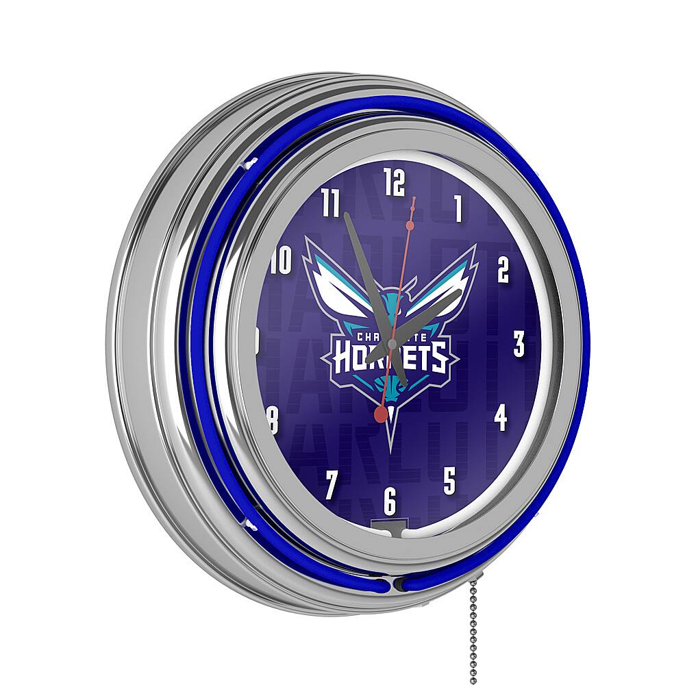 Best Buy: Charlotte Hornets Nba City Chrome Neon Clock Dark Purple 