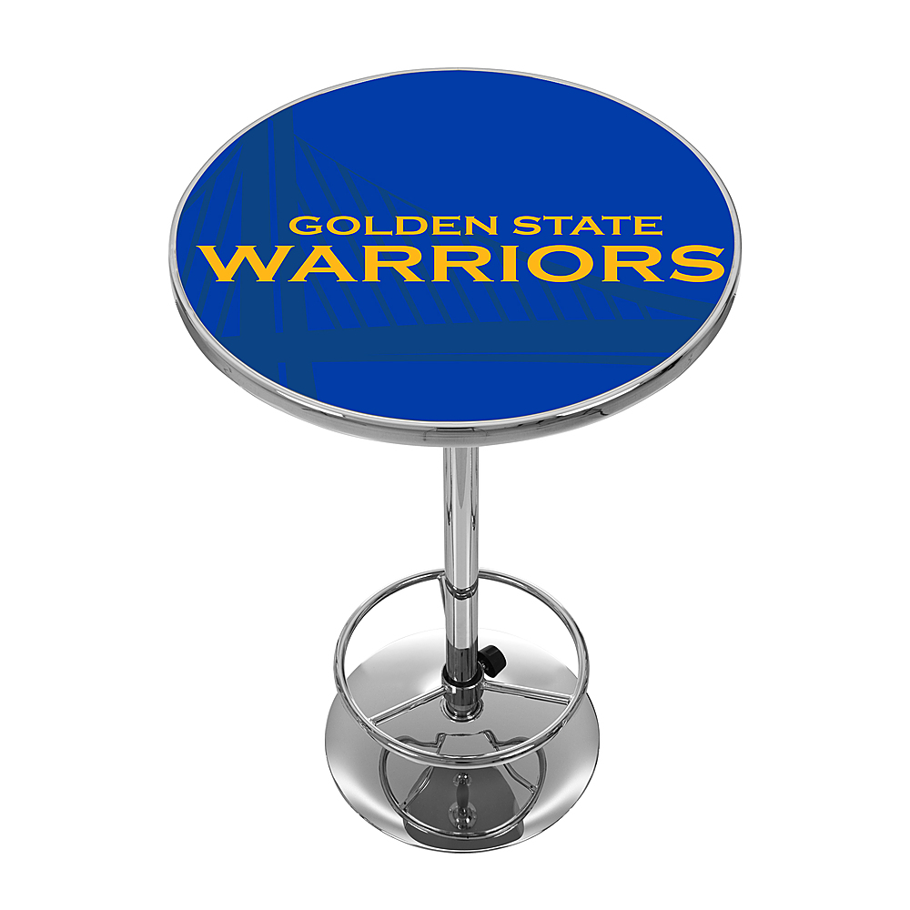 Golden State Warriors NBA Fade Chrome Pub Table - Blue, Gold