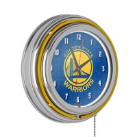 Golden State Warriors NBA City Chrome Neon Clock - Blue, Gold - Alt_View_Zoom_11