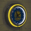 Alt View Zoom 16. Golden State Warriors NBA City Chrome Neon Clock - Blue, Gold.