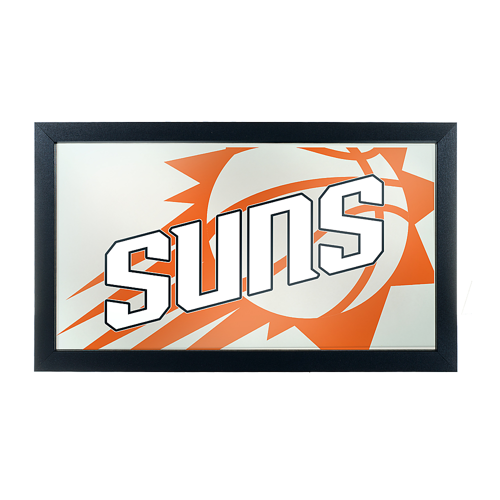 Phoenix Suns NBA Fade Framed Bar Mirror - Orange, White, Black